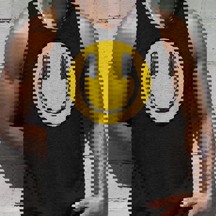 Love The 90年代レトロビンテージヘッドホン スマイルグランジミュージックdj タンクトップ 彼への贈り物