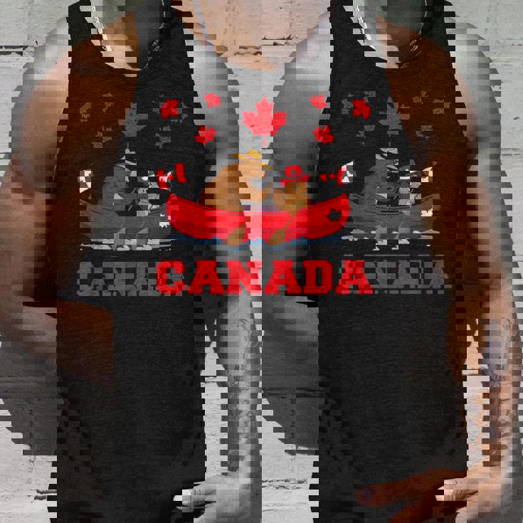 I Love Canada Cool Canada Bear & Chipmunk Cartoon Graphic タンクトップ 彼への贈り物