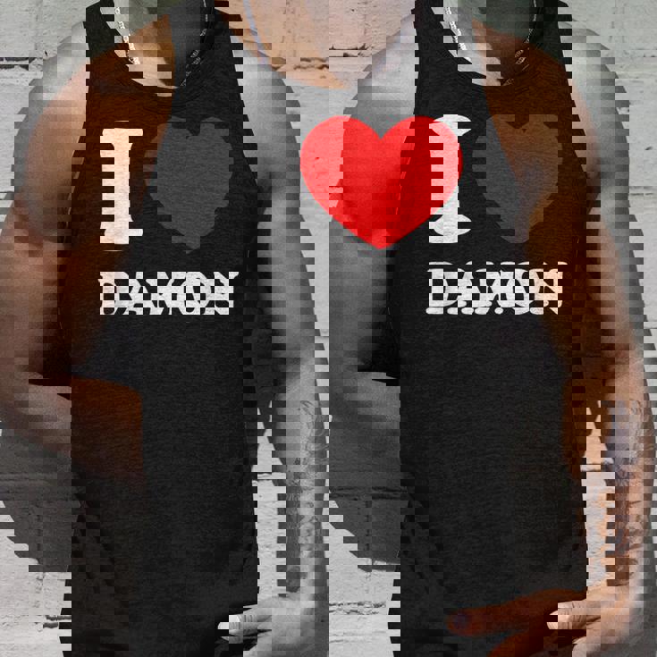 I Love Damon I Heart Damon 面白い名前 Damon タンクトップ 彼への贈り物