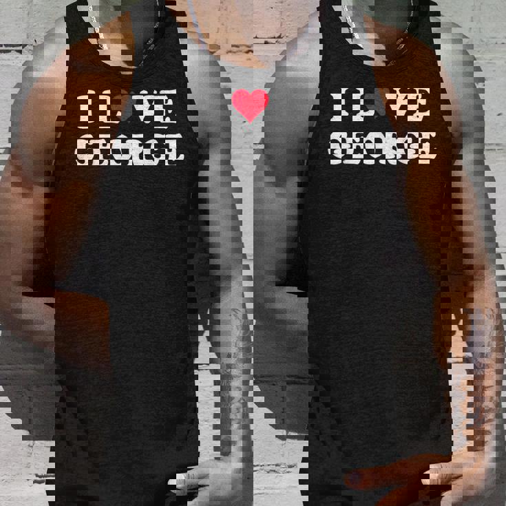 I Love George マッチング ガールフレンド&ボーイフレンド ジョージネーム タンクトップ 彼への贈り物