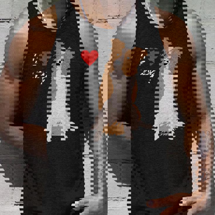 I Love My & Red Merle ボーダーコリー ドッグラバー。 タンクトップ 彼への贈り物