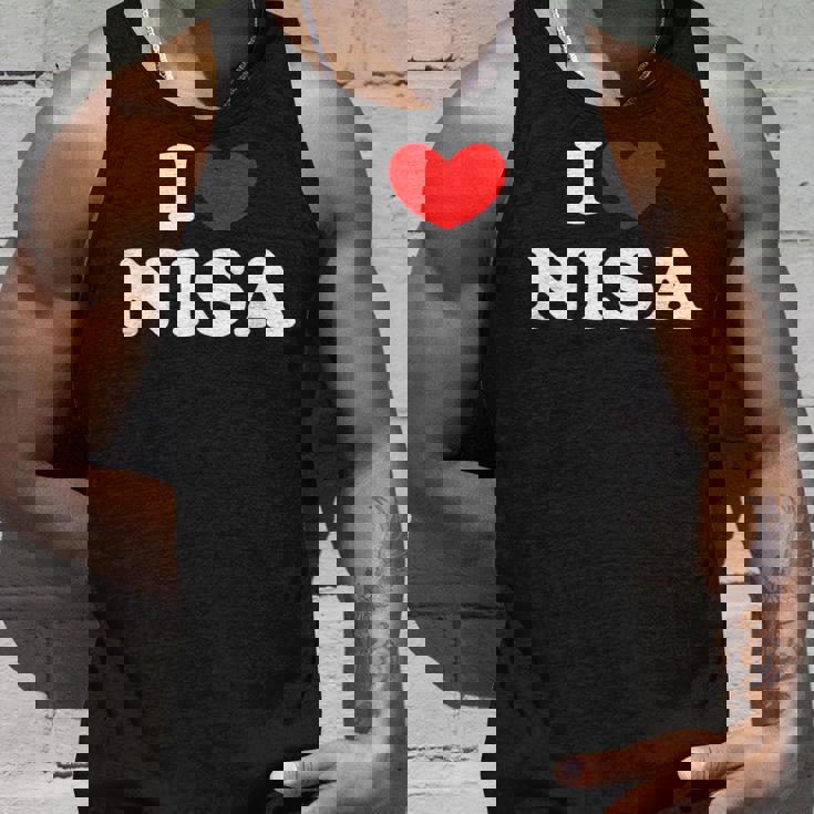 I Love Nisa 私は愛する Nisa タンクトップ 彼への贈り物