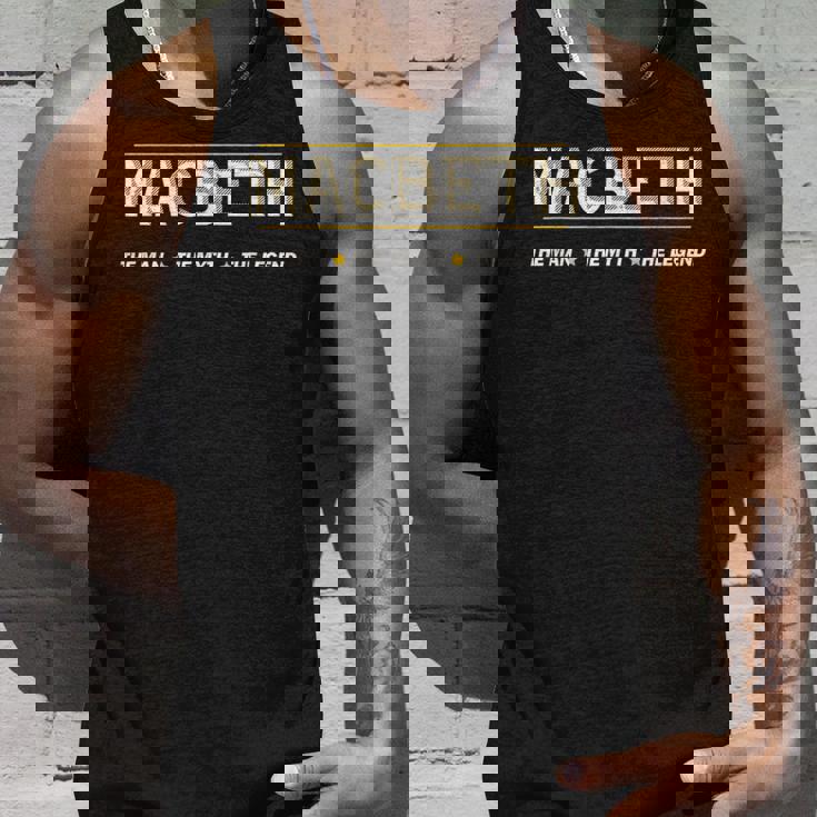 Macbeth The Man The Myth The Legend タンクトップ 彼への贈り物