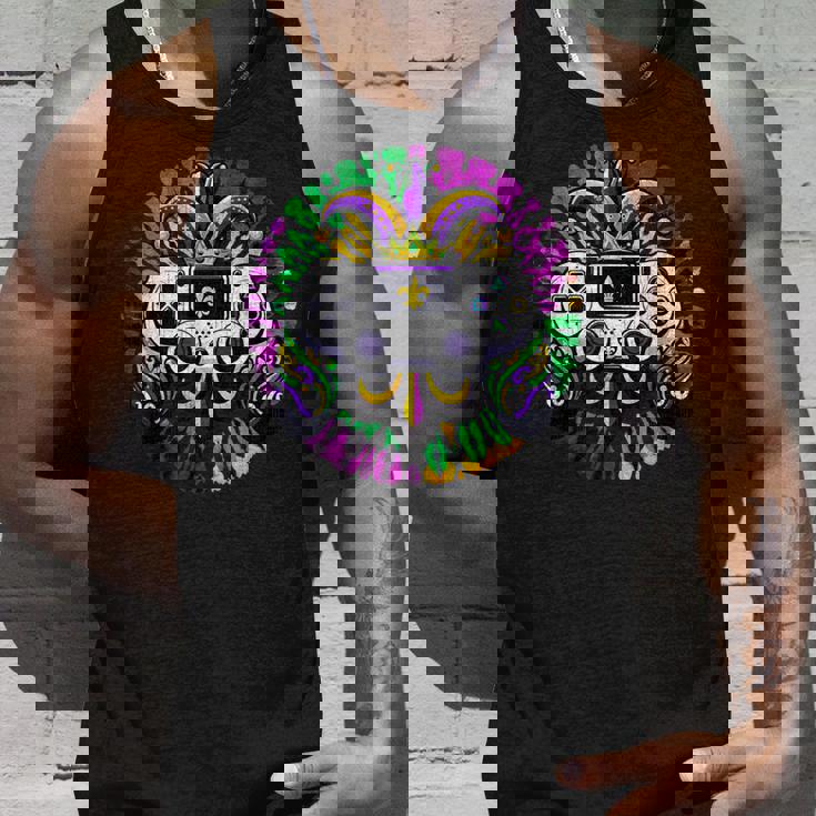 Mardi Gras おもしろ絞り染め ゲーマー 男の子服 メンズゲーム タンクトップ 彼への贈り物