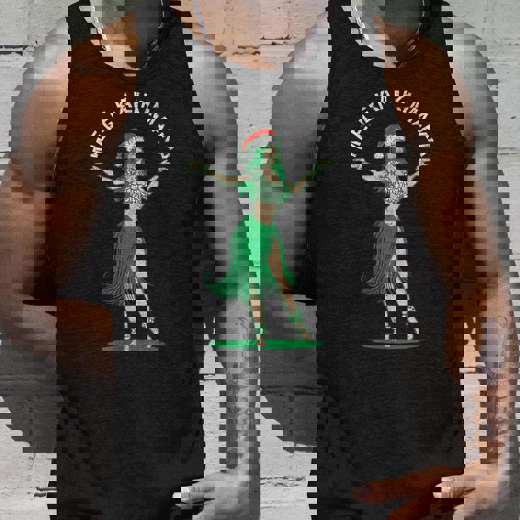 Mele Kalikimaka レトロ クリスマス フラガール シャカ ハワイ タンクトップ 彼への贈り物