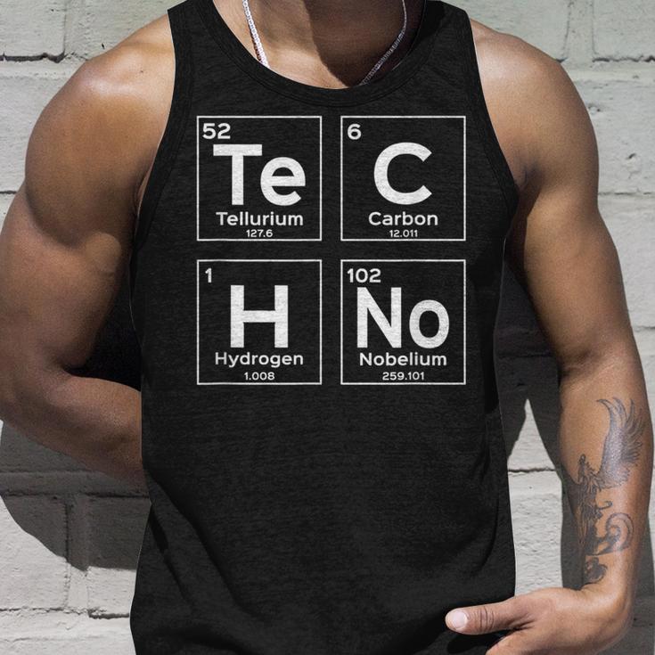 Música Techno Tabla Periódica De Elementos Rave Camiseta sin mangas Regalos para él