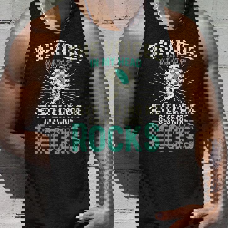 Theoices In My Head ロックコレクター ジオードハンター 地質学 タンクトップ 彼への贈り物