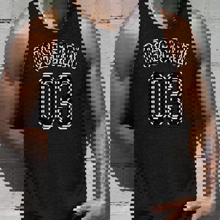 Ossan 03 オッサン（チームユニフォーム風）【変なデザイン屋さん】文字 面白い タンクトップ 彼への贈り物