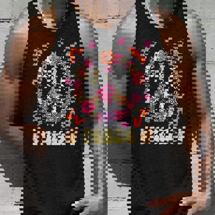 Peace 60年代風 フラワーデザイン タンクトップ 彼への贈り物