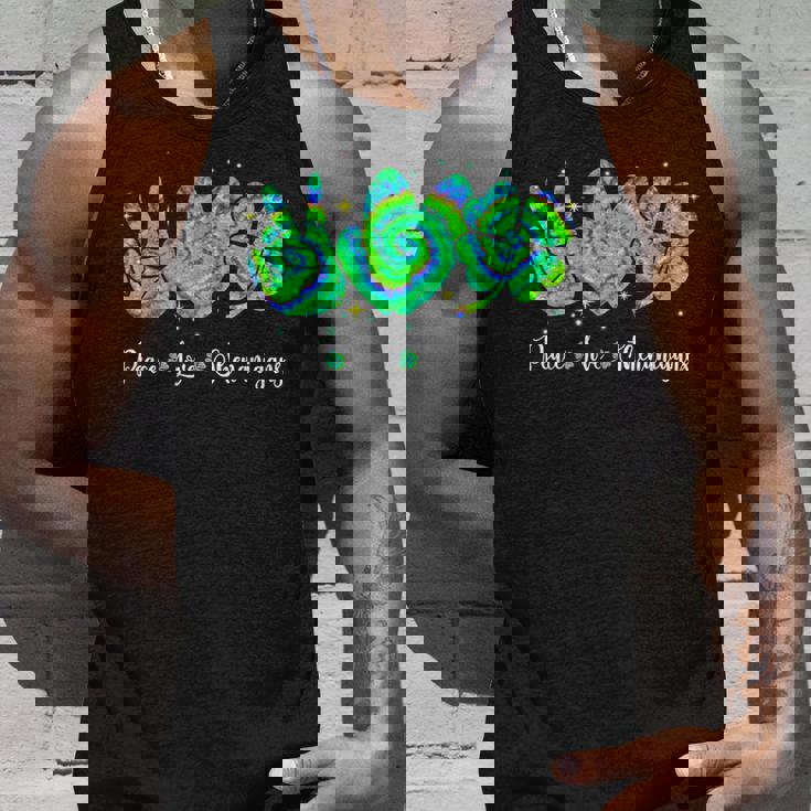 Peace Lovehenaniganst Patrick's Day Green Tie Dye タンクトップ 彼への贈り物