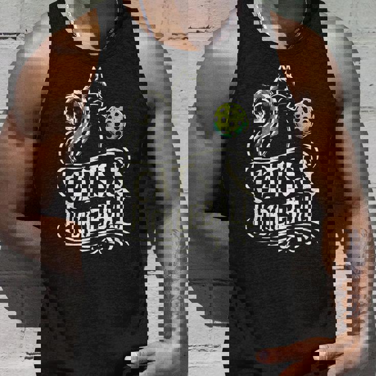 Pickleball Player 猫オーナーピックルボール キティ好きの服 タンクトップ 彼への贈り物