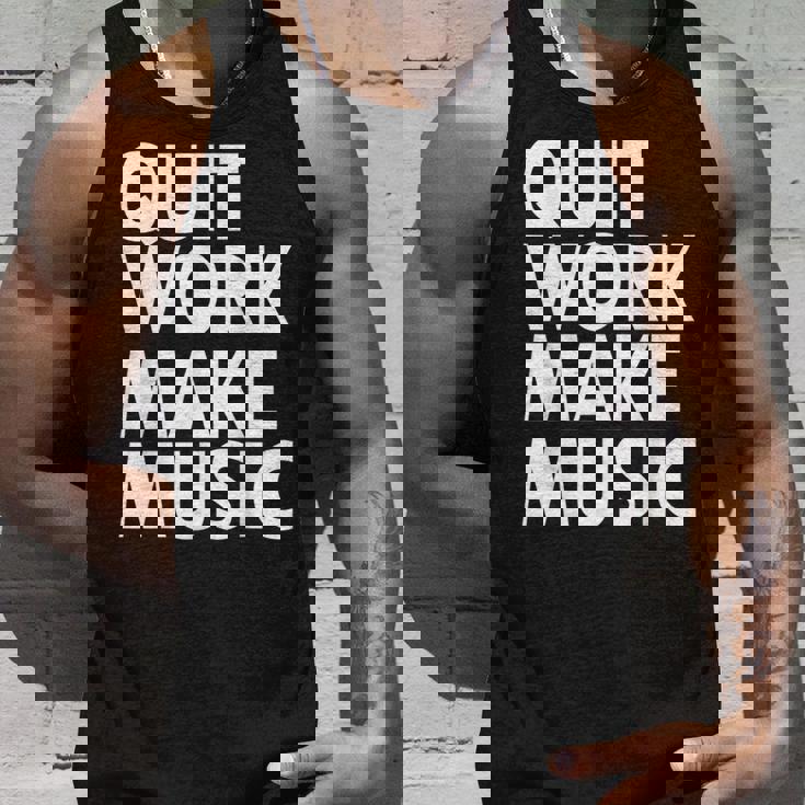 Quit Work Make Music 半袖 タンクトップ 彼への贈り物
