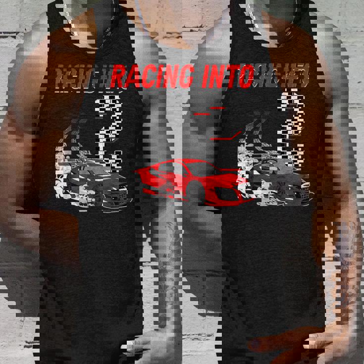 Racing Into 2Nd Birthday レースカー 2歳 幼児 男の子 タンクトップ 彼への贈り物