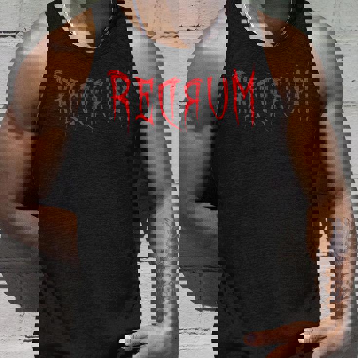 Redrum 怖い不気味な血まみれのハロウィンtシャツ2 タンクトップ 彼への贈り物