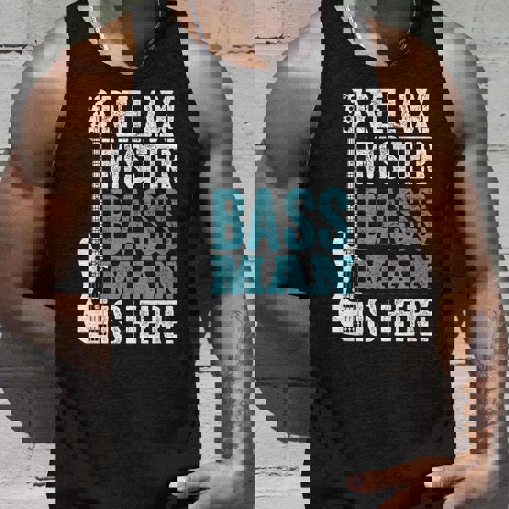 Relax Mister Bass Man Is Here ベースギター 楽器 ベーシスト タンクトップ 彼への贈り物