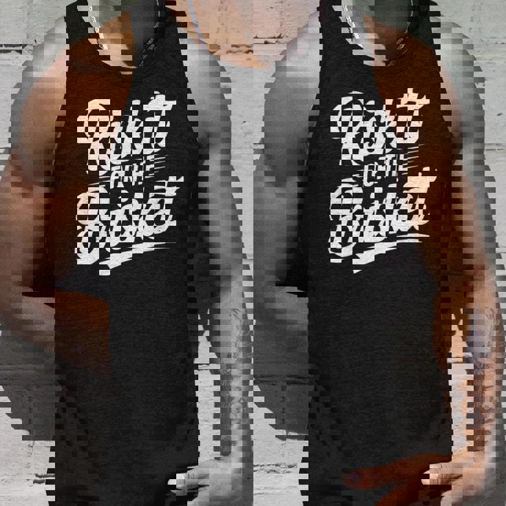 Risk It For The Brisket Bbqジョーク 長袖tシャツ タンクトップ 彼への贈り物