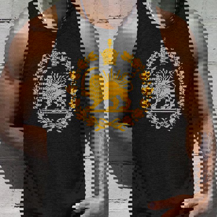 Shir O Khorshid Iran Pahlavi ライオンと太陽 タンクトップ 彼への贈り物