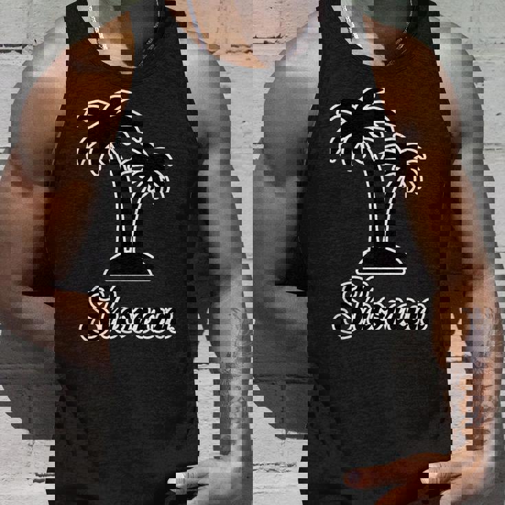 Shonan（湘南）サーファー ヤシの木 パームツリー（黒 ブラック 文字）【47都道府県】ジモt ティ タンクトップ 彼への贈り物