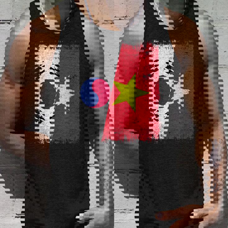 South Korea Vietnam Half Flag South Korean Vietnamese Jersey Tank Top Gifts for Him