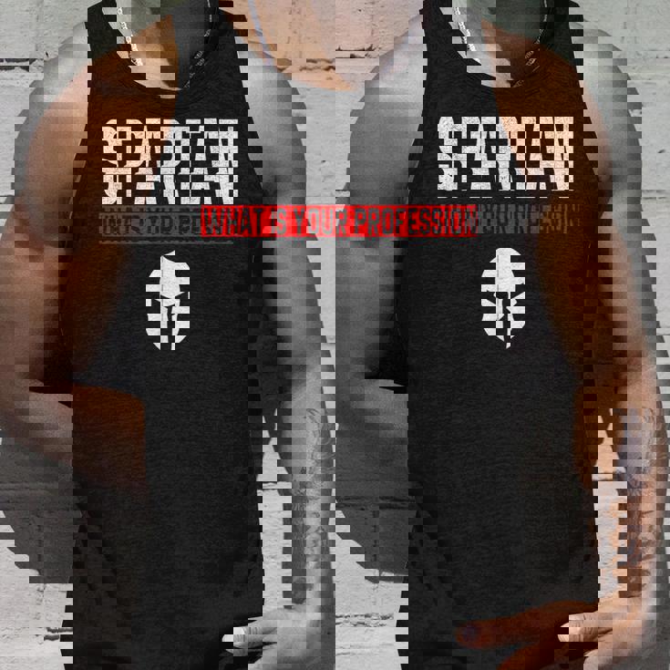 Spartan What Is Your Profession Gym Proud スパルタンティー ギフト タンクトップ 彼への贈り物