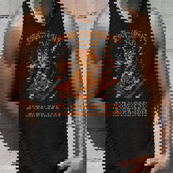 Spooky Biscuits Club Cat 面白い ハロウィン ベーキングベイカー 長袖tシャツ タンクトップ 彼への贈り物