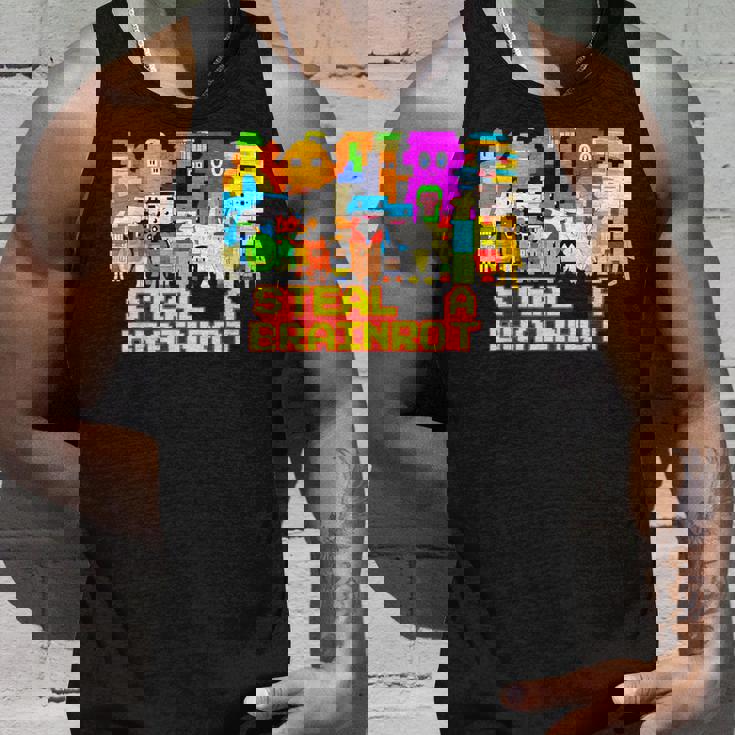 Steal A Brainrot Meme ビデオゲーム キッズゲーマー タンクトップ 彼への贈り物