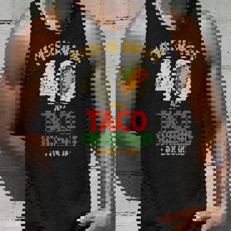 Taco Lover 40th Birthday 40 Years Old Mexican Food Tank Top Tank Top Gifts for Him Taco Lover 40th Birthday 40 Years Old Mexican Food Tank Top Tank Top Gifts for Him