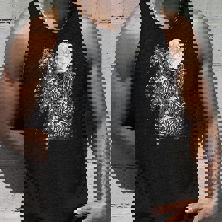 Three Horse Moon Día De Los Muertos Skeleton Horse Tank Top Gifts for Him