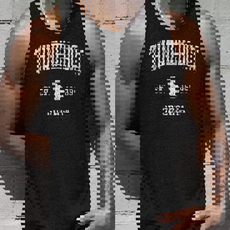 Thunderbolt Georgia Ga ヴィンテージ アスレチック スポーツデザイン タンクトップ 彼への贈り物