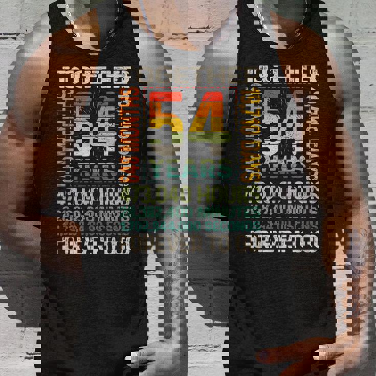 Together 54 Years Forever To Go 結婚54周年記念 タンクトップ 彼への贈り物