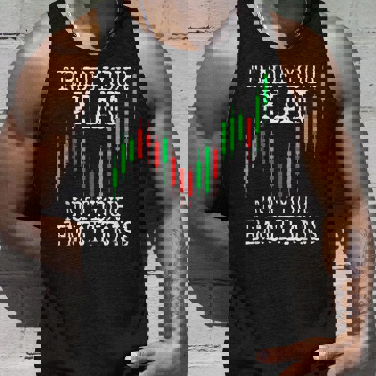 Trade Your Plan Not Your Emotions トレーディング投資家トレーダー株式証券取引所 タンクトップ 彼への贈り物