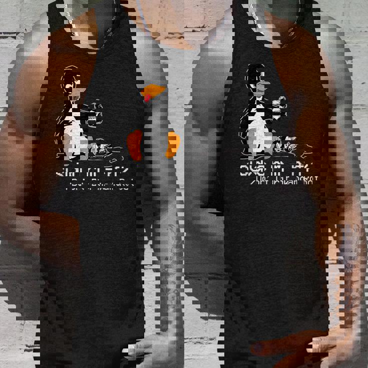 Tux Linux Penguinudo Rm Rf コンピューターフリークハッカー タンクトップ 彼への贈り物