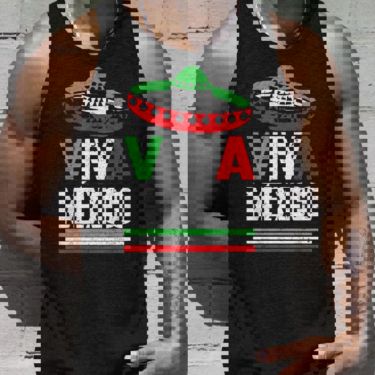 Viva Mexico 帽子デザイン メキシコ国旗カラー メキシコ人向け タンクトップ 彼への贈り物