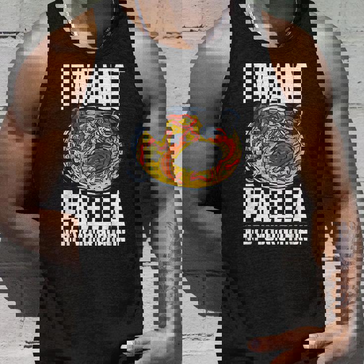 I Want Paella Not Your Opinion スペインのパエリア タンクトップ 彼への贈り物