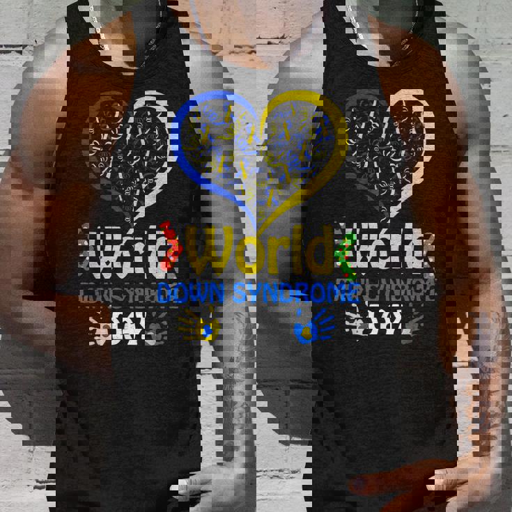 World Downyndrome Day Upport And Awareness 321 タンクトップ 彼への贈り物