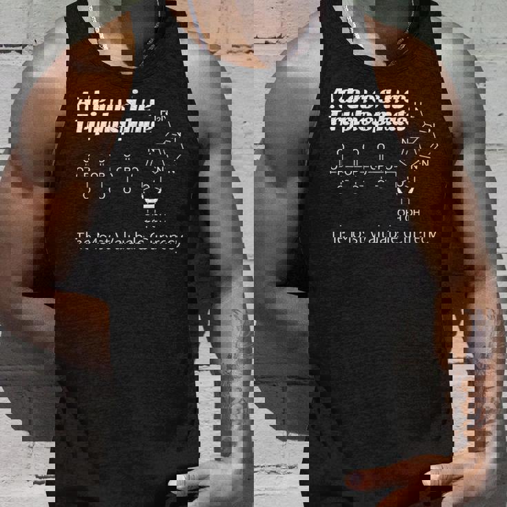 「アデノシン三リン酸（さんリンさん）：世界で一番 貴重な通貨」英語 生物学 生化学 生物化学 科学 理科 有機化学 長袖tシャツ タンクトップ 彼への贈り物