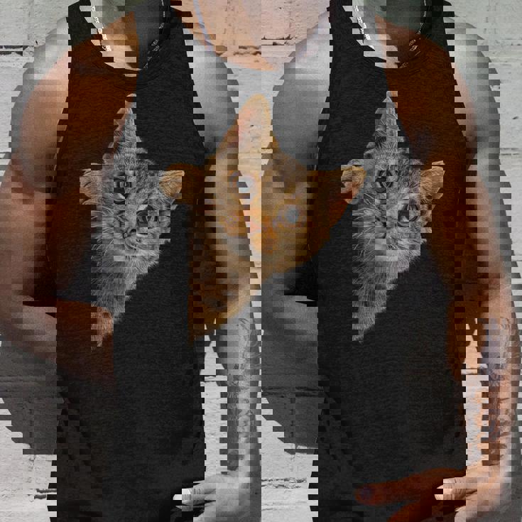 【覗くネコ】猫 にゃんこ 猫好き 猫 可愛い ネコ 子猫 ネコ好き 面白い 変な 遊び心 ネタ ウケ狙い おもしろ タンクトップ 彼への贈り物