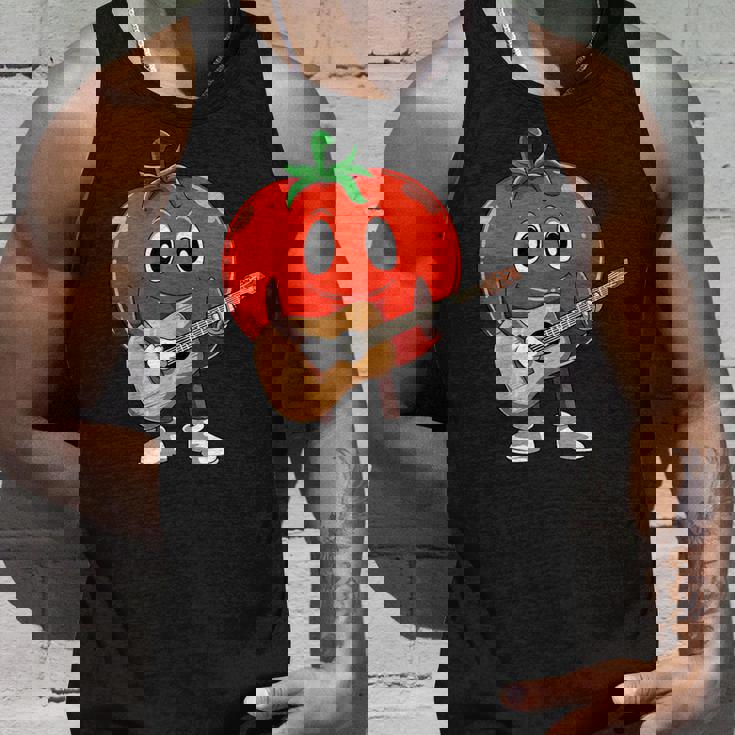 おもしろギタリスト トマト 演奏 ギター ミュージシャン トマト ギター タンクトップ 彼への贈り物