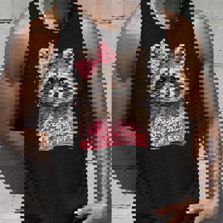 かわいいけど野生的な面白いアライグマの弓ミームかわいい動物のユーモア 長袖tシャツ タンクトップ 彼への贈り物