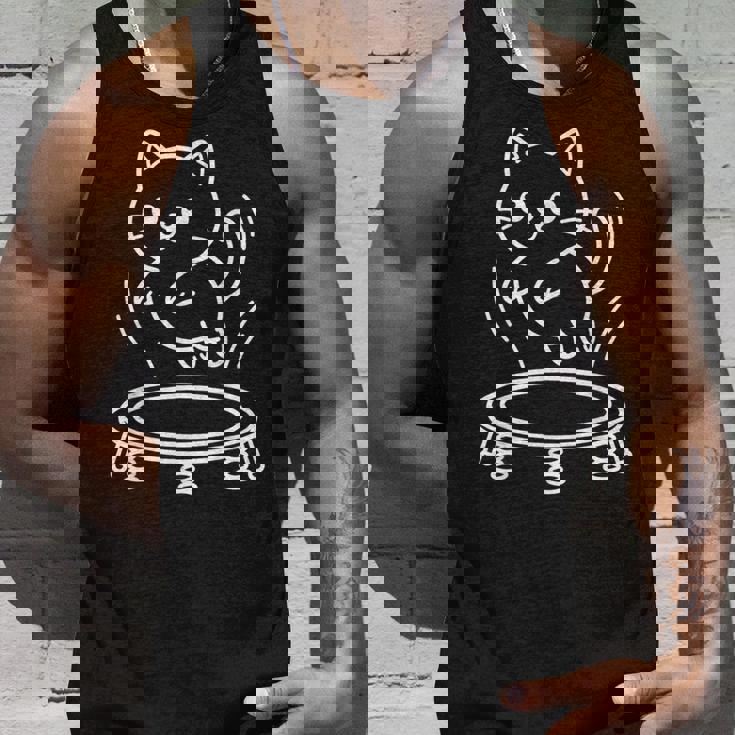 かわいい猫トランポリンシンクロナイズド・トランポリン タンクトップ 彼への贈り物