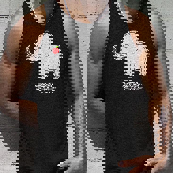 ぞうさん 象（牙 きば・りんご Hタイプ）【どうぶつフレンズ】面白 動物 イラスト タンクトップ 彼への贈り物