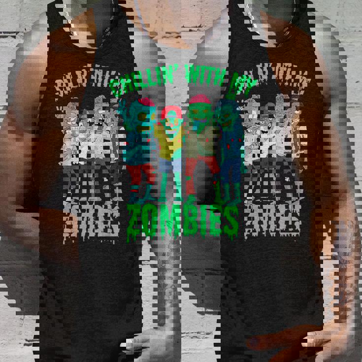 まったりもゾンビハロウィーン少年キッズギフトゾンビ タンクトップ 彼への贈り物
