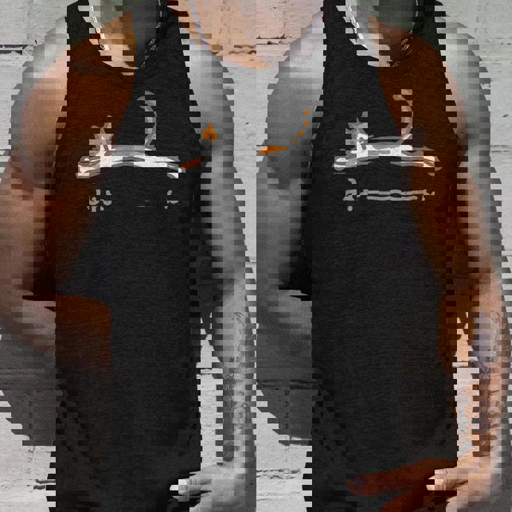 みょーーーん 猫 ネコ ねこ 三毛猫 愛猫 伸びる ジャンプ シンプル ほのぼの かわいい メンズ レディース キッズ タンクトップ 彼への贈り物