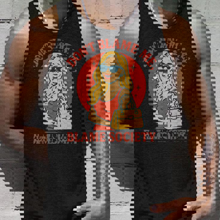 わたしじゃない 社会のせい レトロガール タンクトップ 彼への贈り物