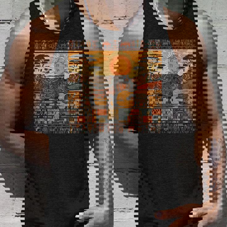 アフリカカバファミリー 部族 ケンテ柄 サファリ ガーナ タンクトップ 彼への贈り物