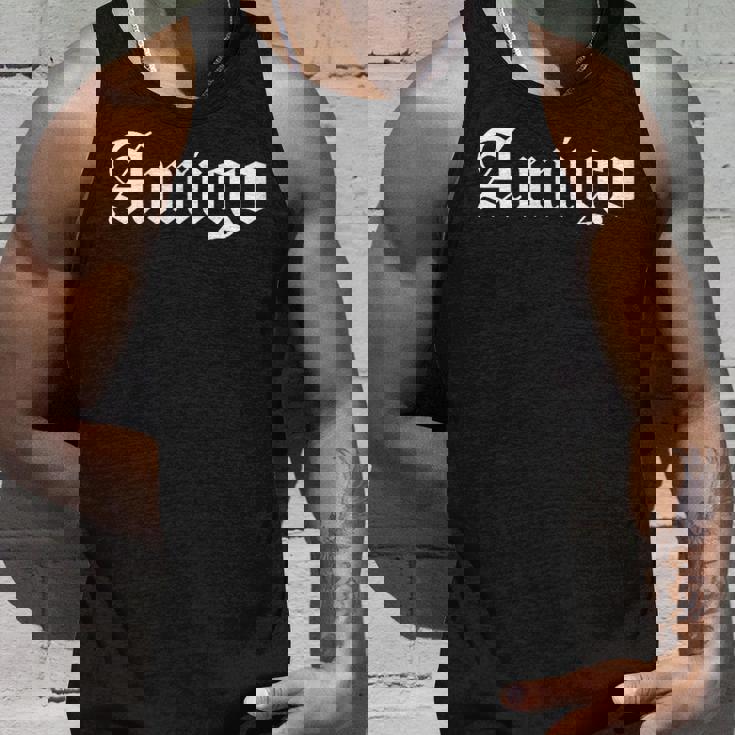 アミーゴ スペインの友人 Og ギャングスター 古英語 タンクトップ 彼への贈り物