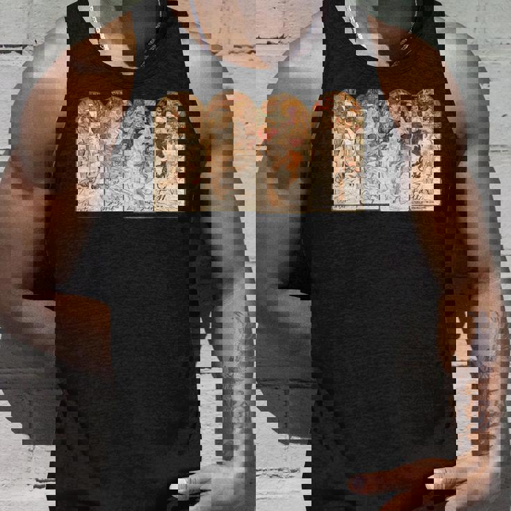 アルフォンス・マリア・ミュシャの季節 長袖tシャツ タンクトップ 彼への贈り物