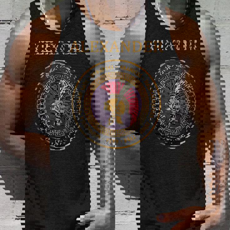 アレキサンダー大王古代の戦いのシンボル タンクトップ 彼への贈り物