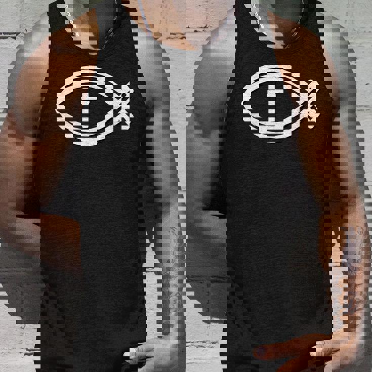 イクトゥス 十字架 イエス・キリスト キリスト教 ゴスペル タンクトップ 彼への贈り物