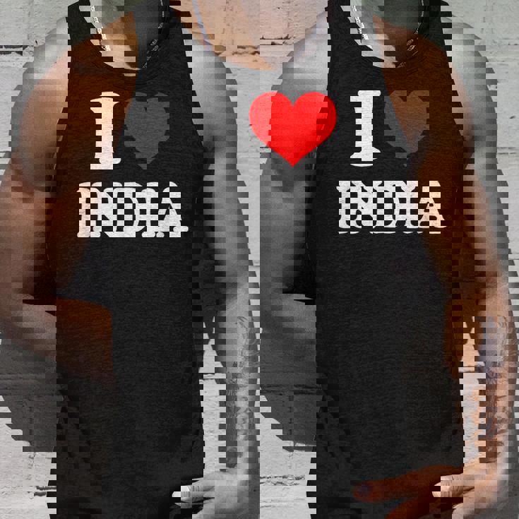 インド I Heart India I Love India タンクトップ 彼への贈り物